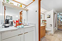 Diamond Head Beach Hotel Studio 404 - Cozy coffee corner with sink for easy prep