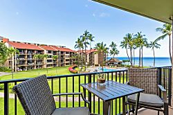 Papakea Resort Ocean View 1 Bedroom Condo - Lanai bistro table view