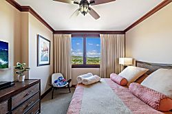 Beach Villas at Ko Olina O-703 - Primary Bedroom has central AC and ceiling fan