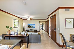 Beach Villas at Ko Olina O-406 - Living room with TV