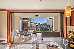 Beach Villas at Ko Olina O-406 - Open lanai from the kitchen, bring the outdoors in
