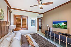 Beach Villas at Ko Olina O-406 - Primary bedroom with king bed, and  private lanai