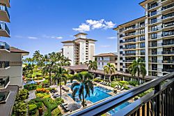 Beach Villas at Ko Olina O-406 - Pool view from the lanai