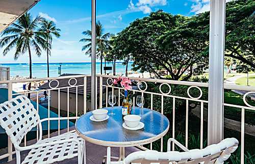 Waikiki Shore Ocean Front 1BD on the 2nd Floor