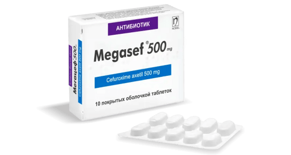 Megasef 500mg 10 Tablet dərman görüntüsü