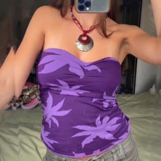 Vintage Purple Bandeau / Boob Tube