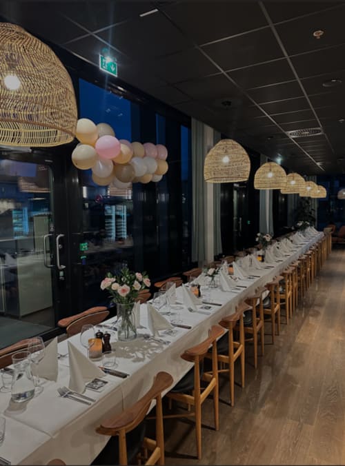 Hele restauranten - Festoppdekket 