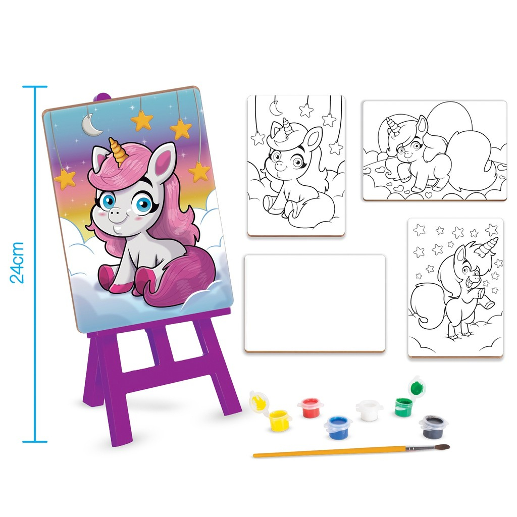 Telas de unicórnio do kit de pintura infantil