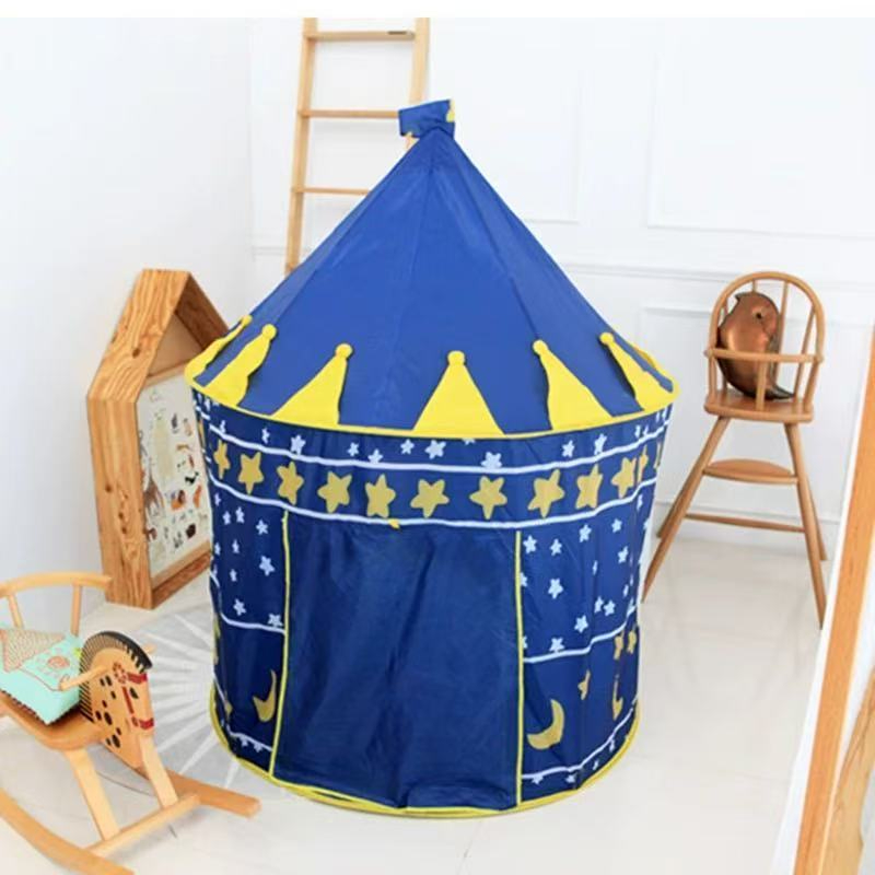 Casa infantil dobrável em formato de castelo
