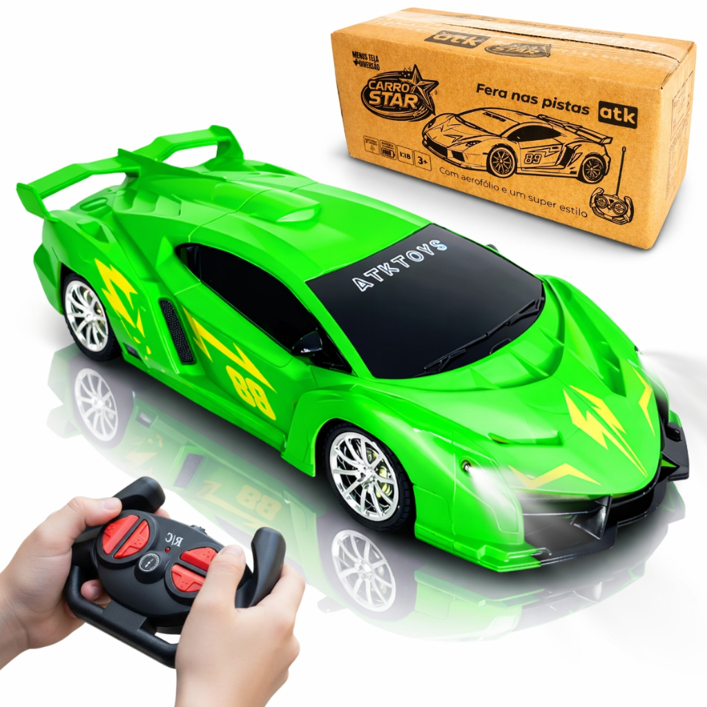 Carrinho controle remoto verde