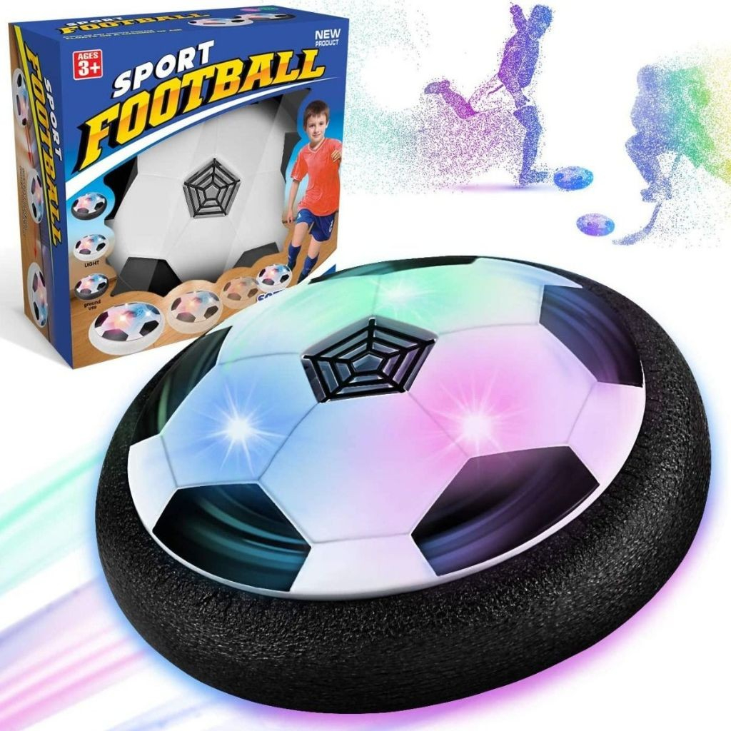 Bola de futebol elétrica flutuante infantil com LED