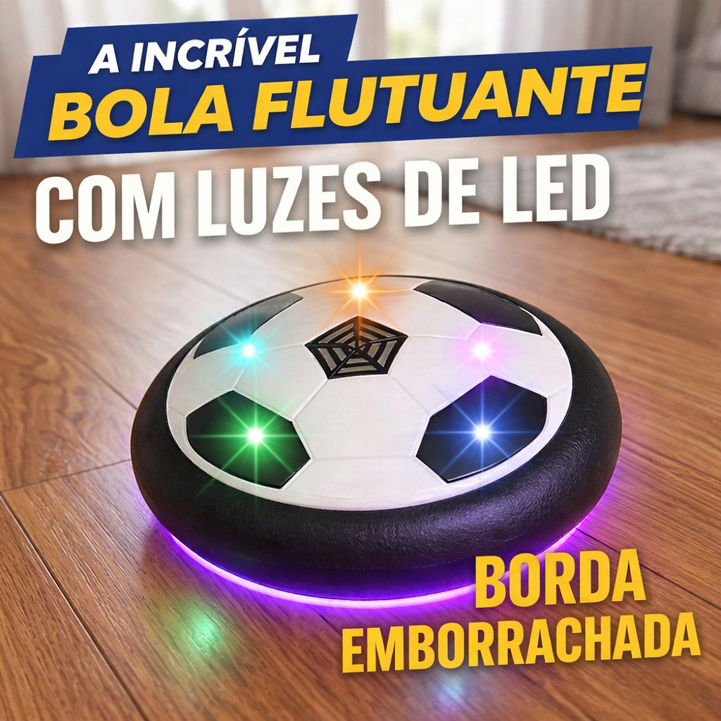 Bola flutuante infantil para futebol dentro de casa