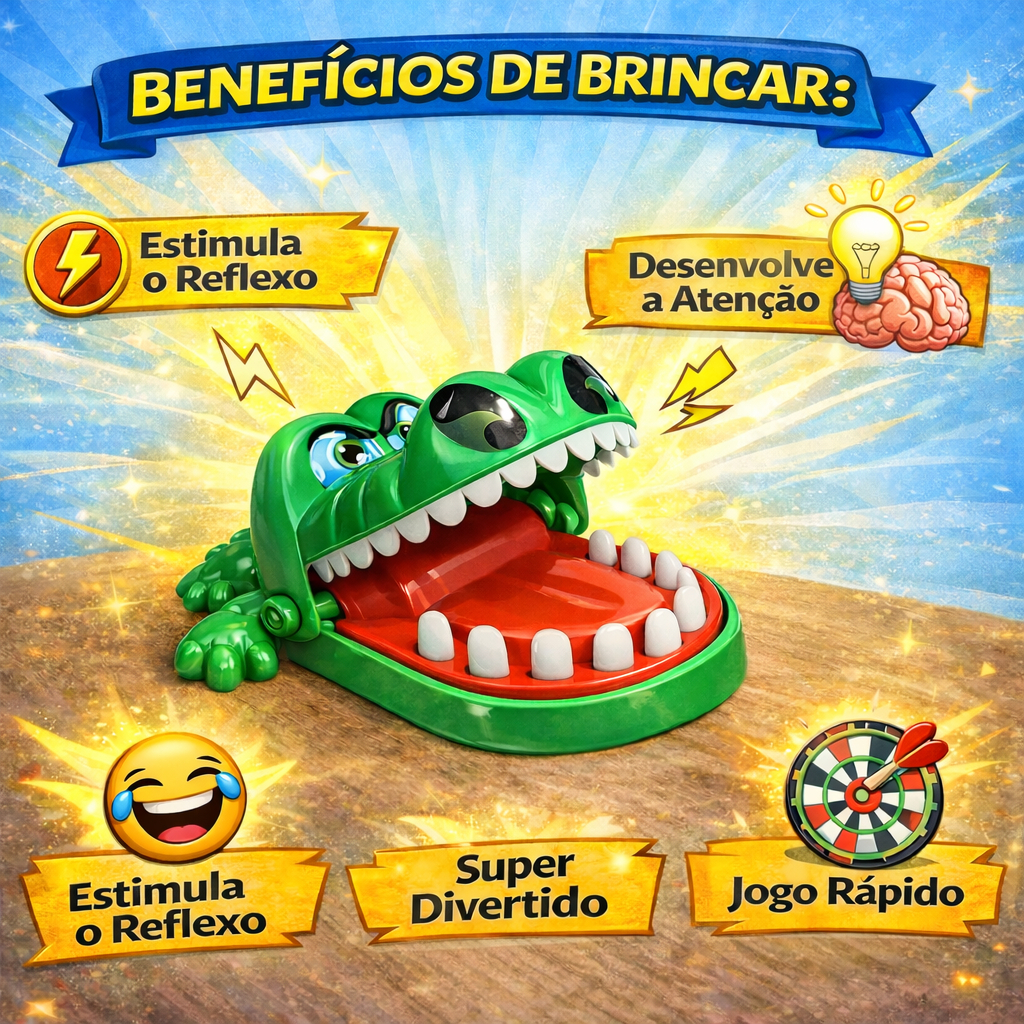 Jogo infantil Jacaré Dentista aberto para brincar