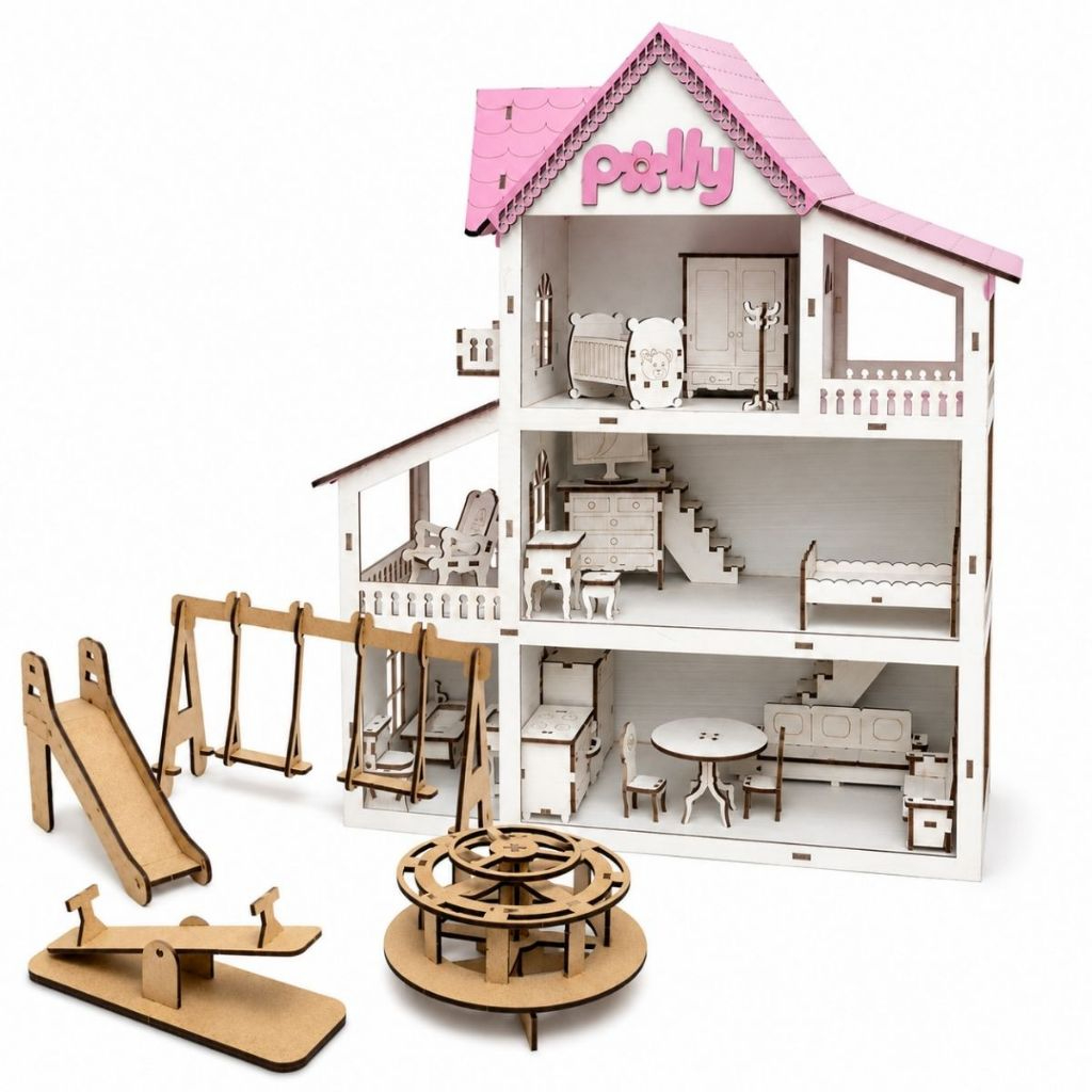 Casinha de Boneca Infantil Branca