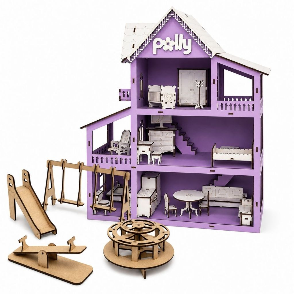 Casinha de Boneca Infantil Lilás
