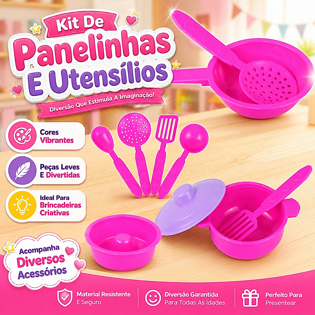 Brinquedo cozinha infantil com panelinhas