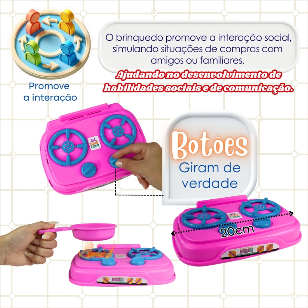 Kit cozinha infantil completo para faz de conta