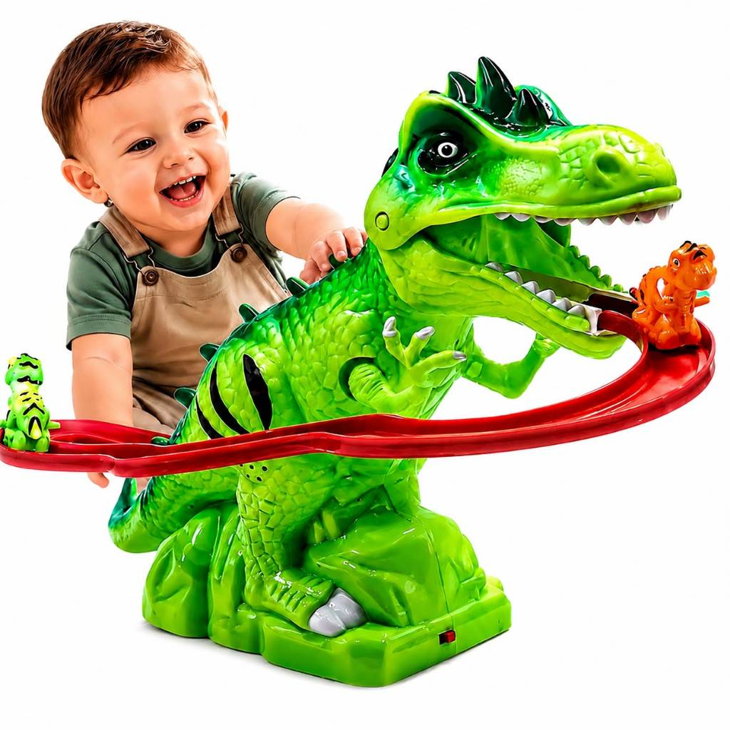 Pista Dino Túnel infantil com carrinho