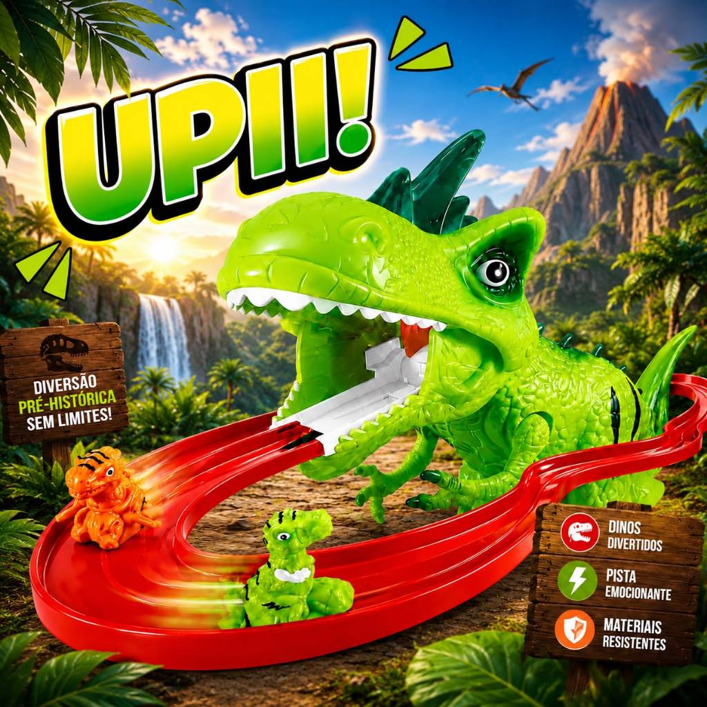 Túnel da pista de dinossauros infantil