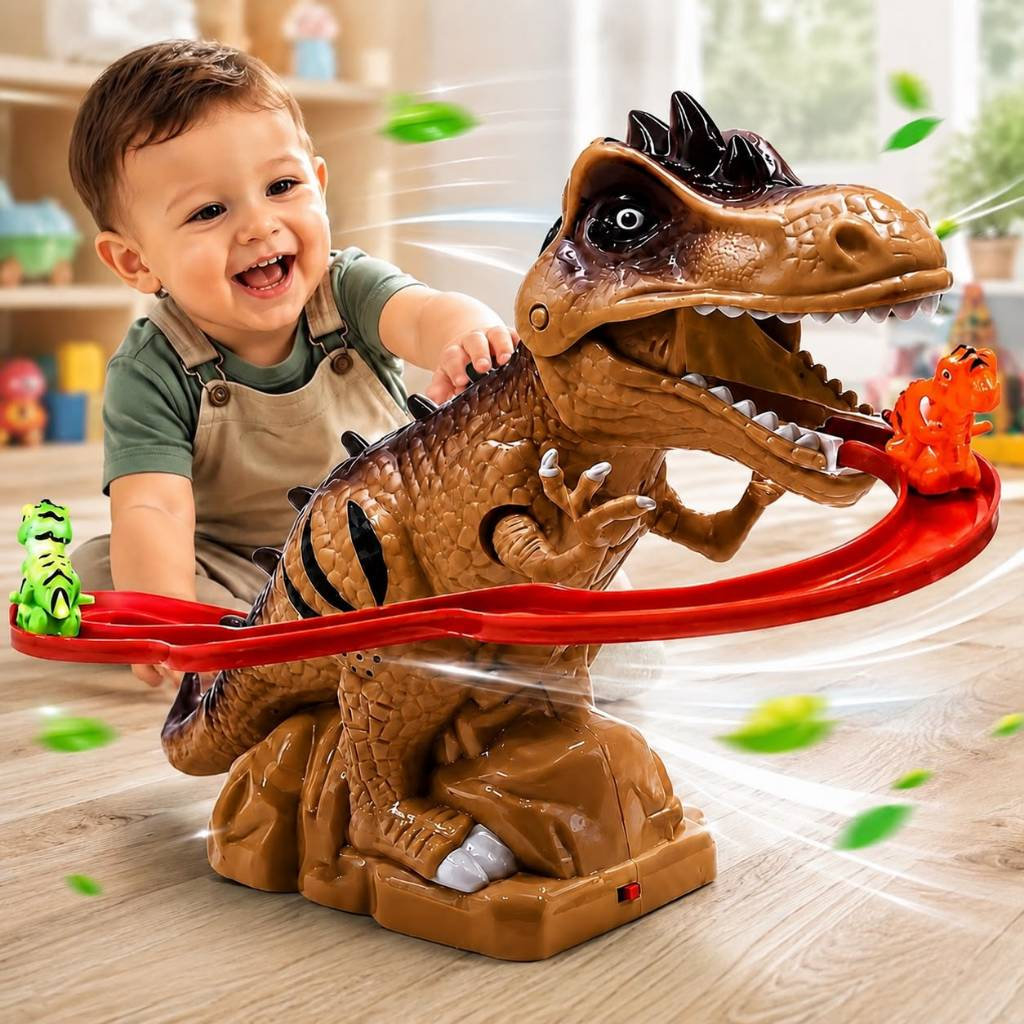 Pista de montar temática dinossauro