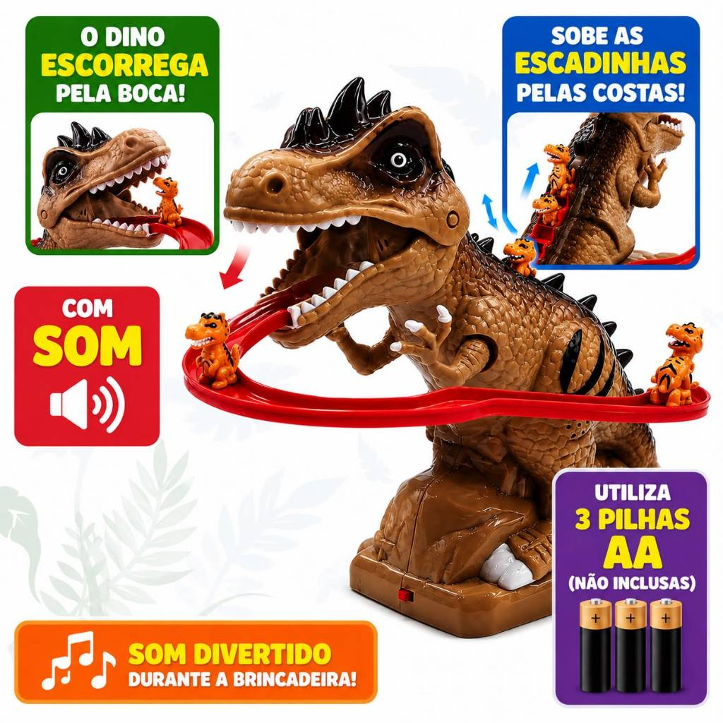 Conjunto completo Pista Dino Túnel infantil
