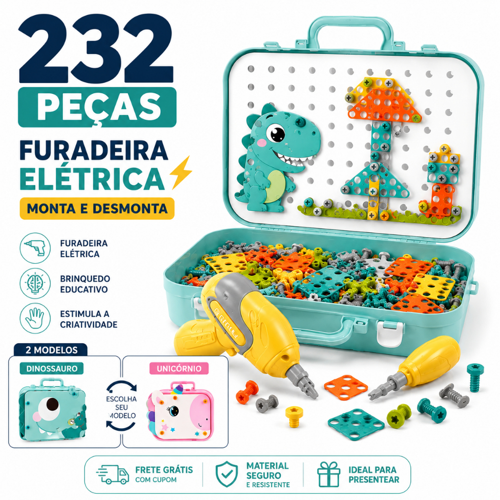 Peças da maleta educativa infantil
