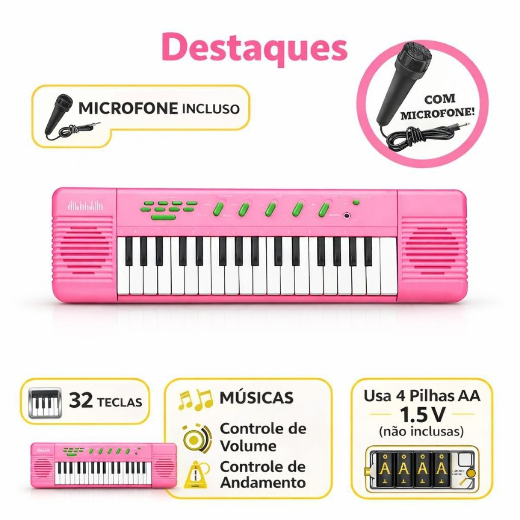Piano infantil musical completo