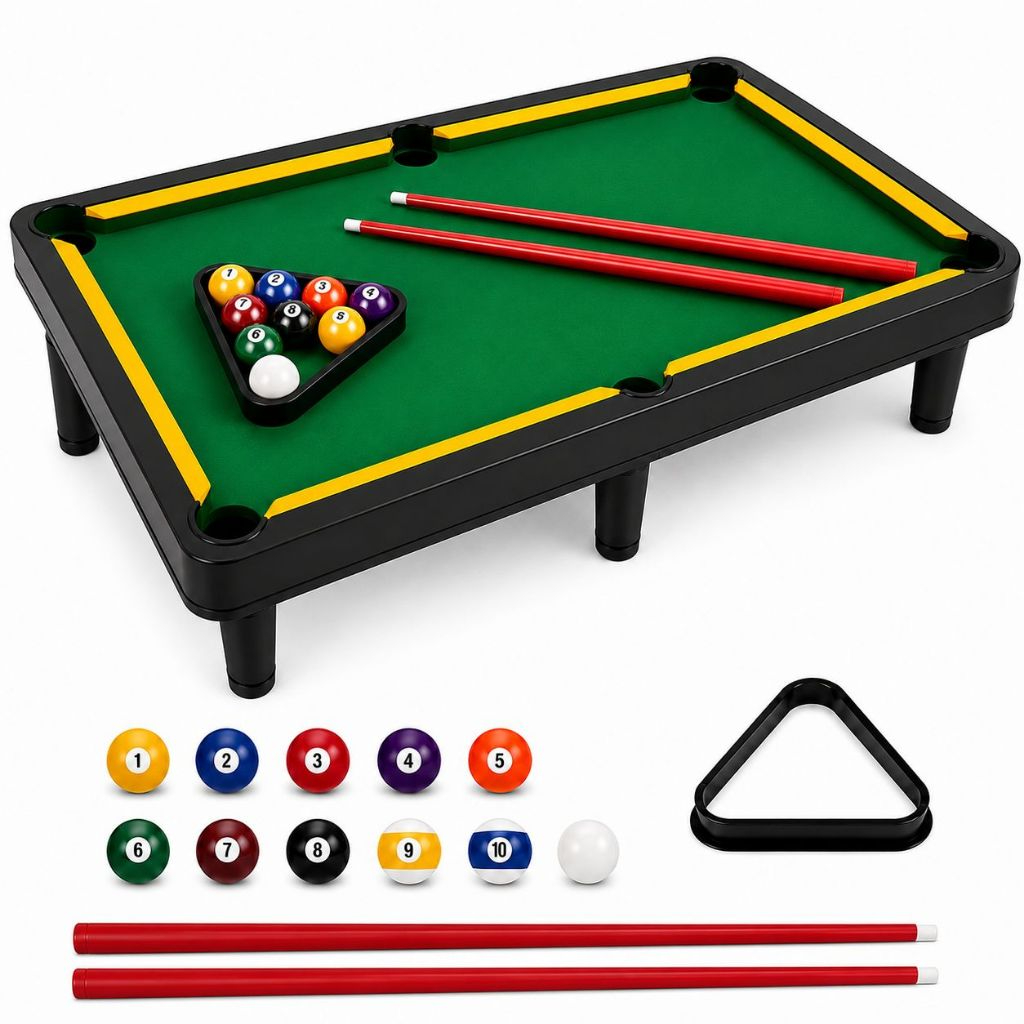 Mesa de Sinuca Infantil com 11 bolas e 2 tacos
