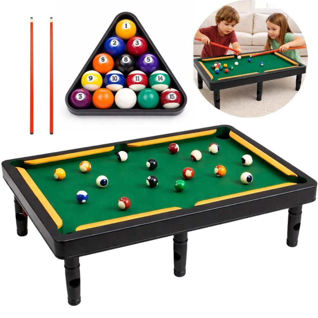 Mesa de Sinuca Infantil com 16 bolas e 3 tacos