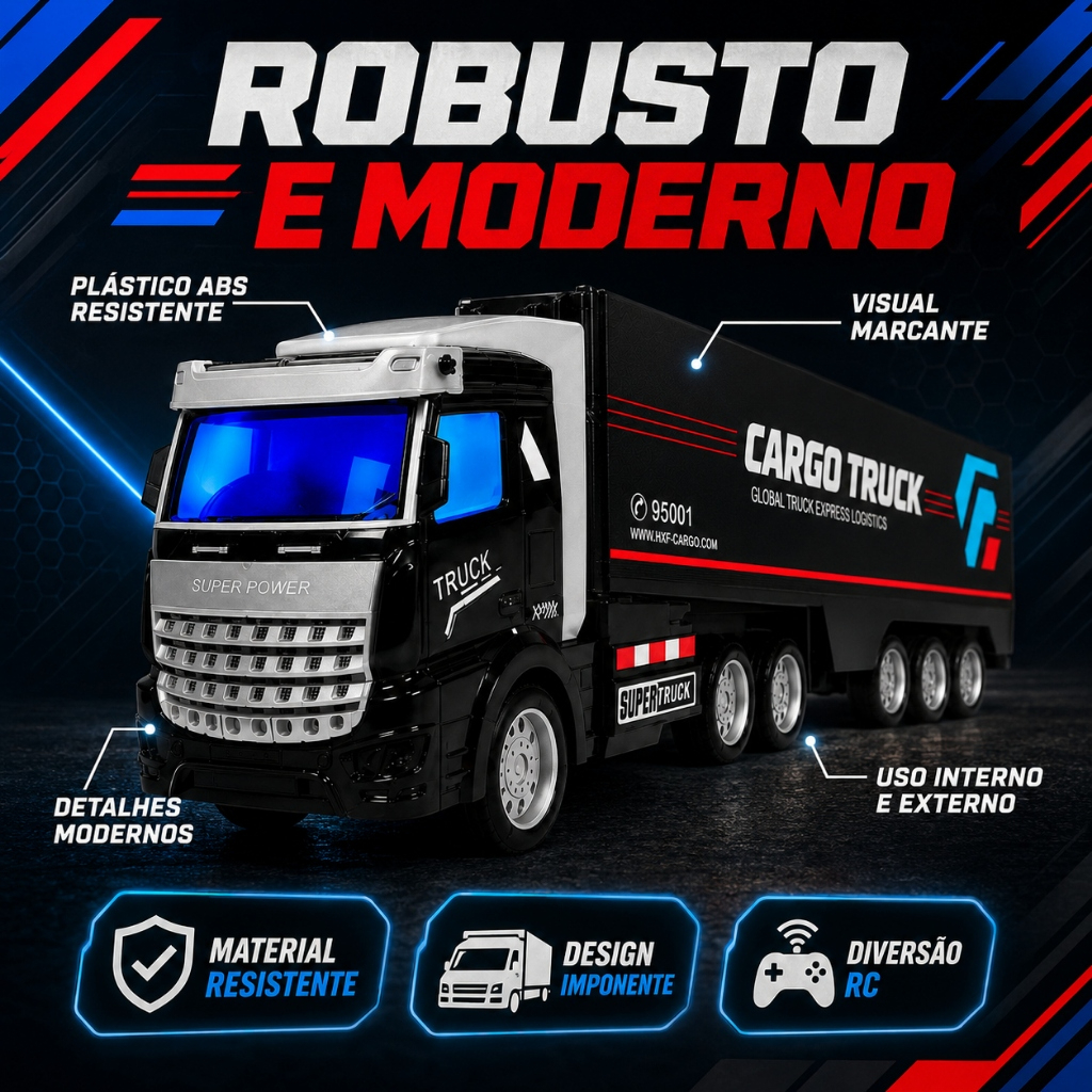 Caminhão de brinquedo grande com controle remoto