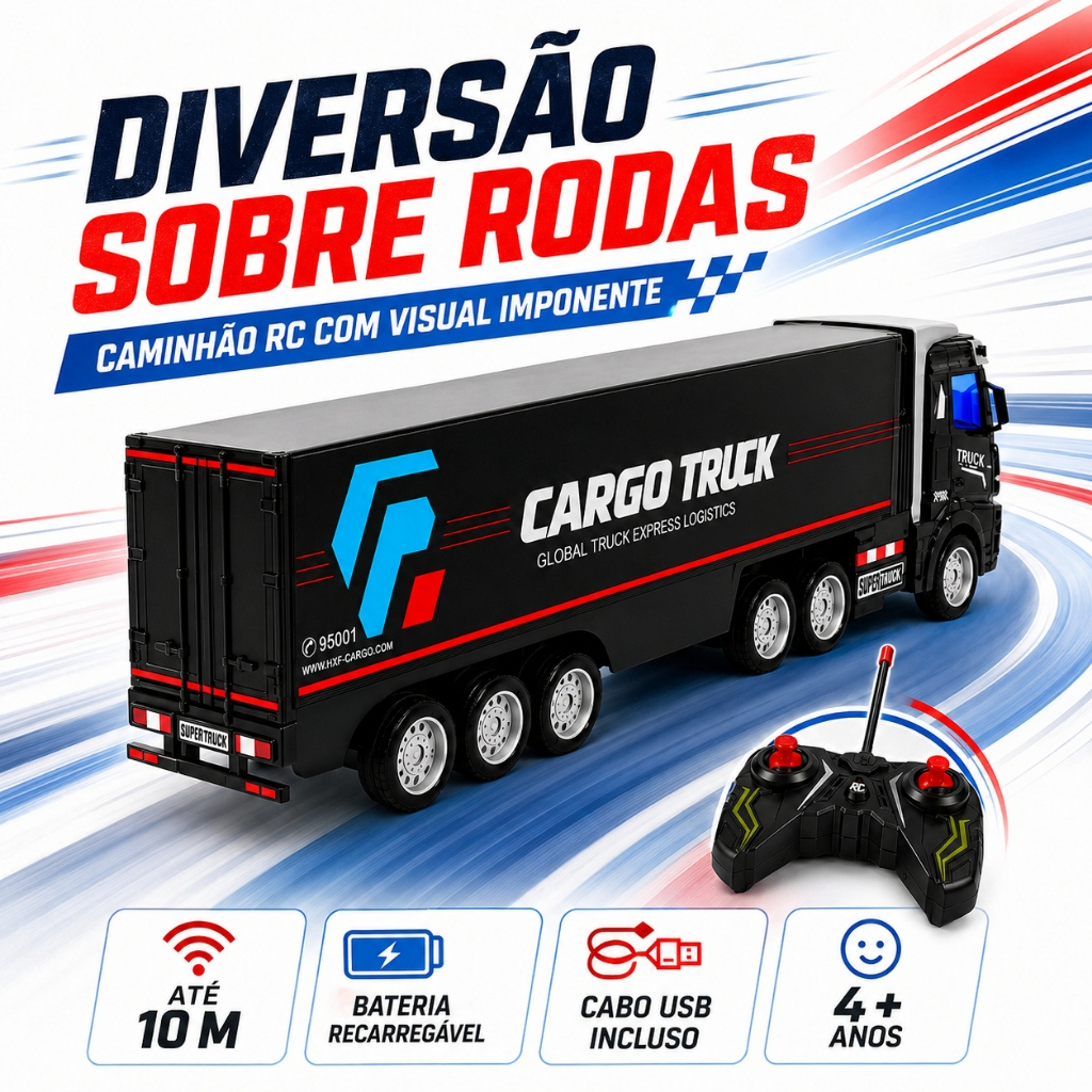 Detalhes do caminhão infantil com bateria recarregável