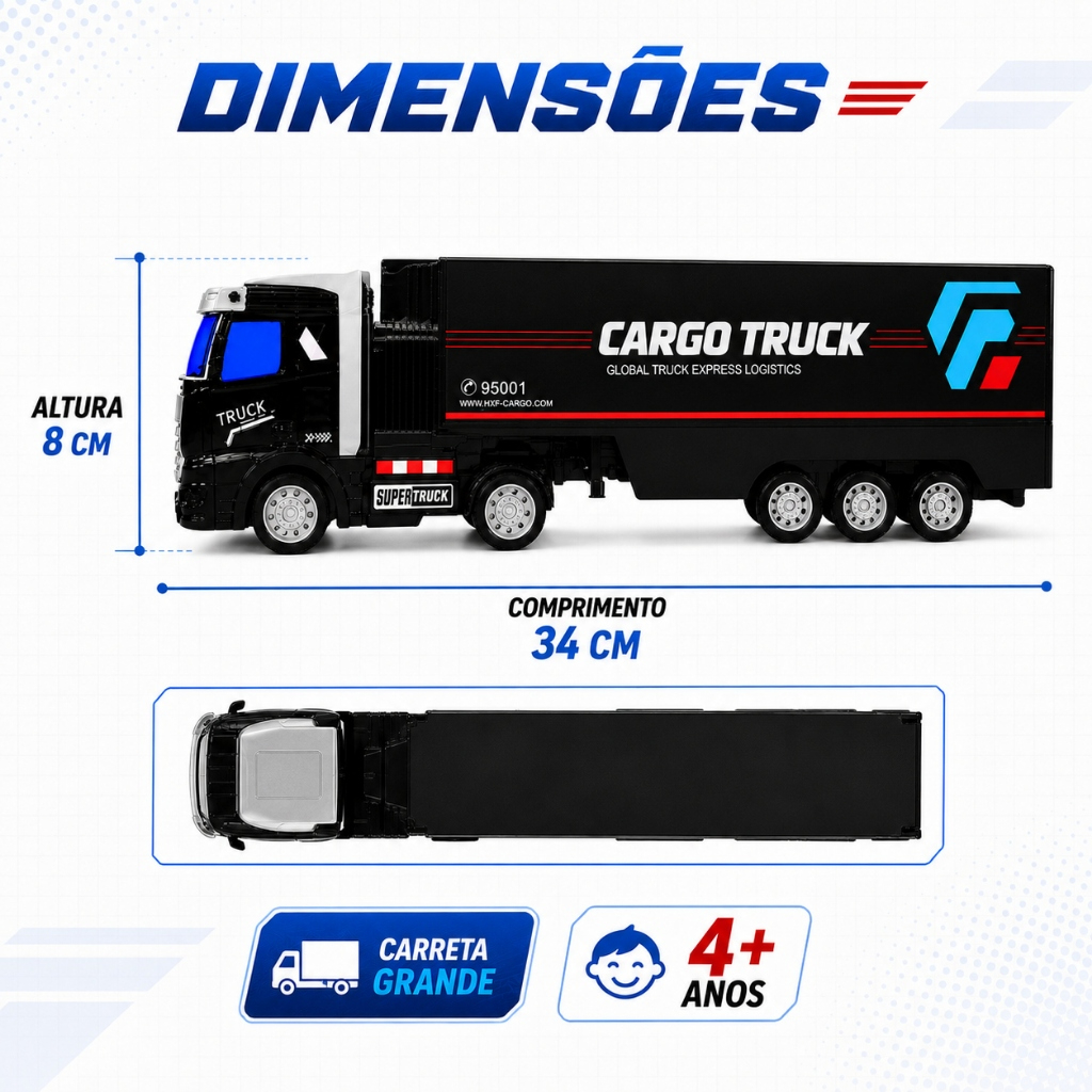 Carreta truck infantil de controle remoto