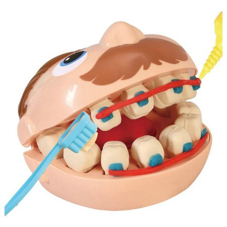Brinquedo educativo dentista com massinha