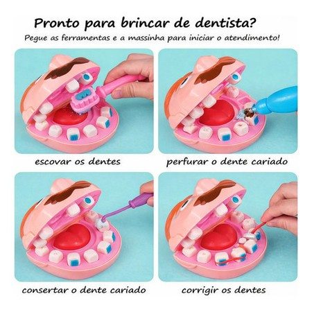 Detalhes das peças do kit dentista