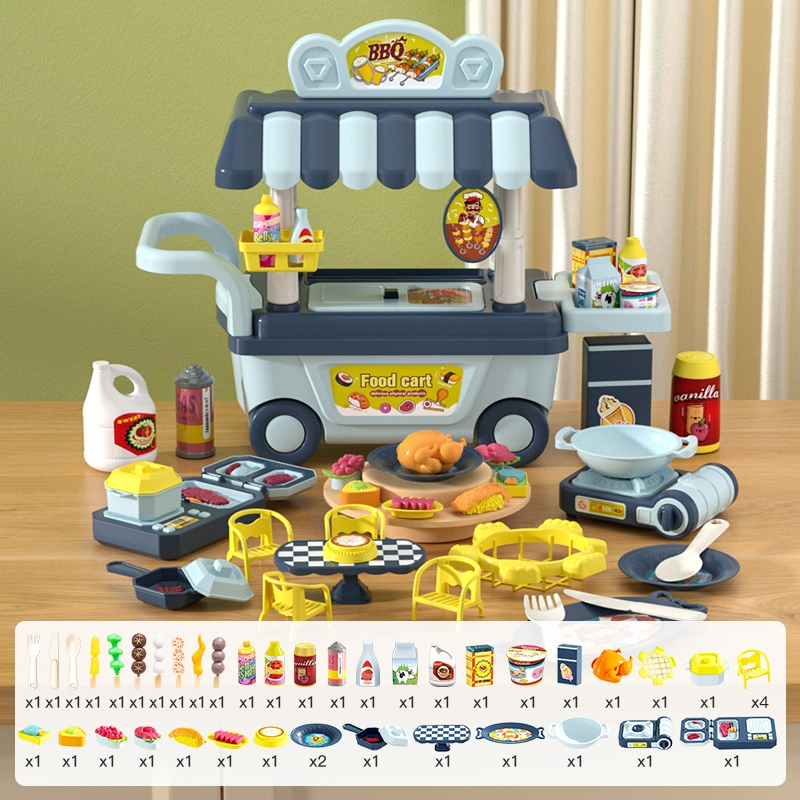 Carrinho de churrasco infantil em detalhes