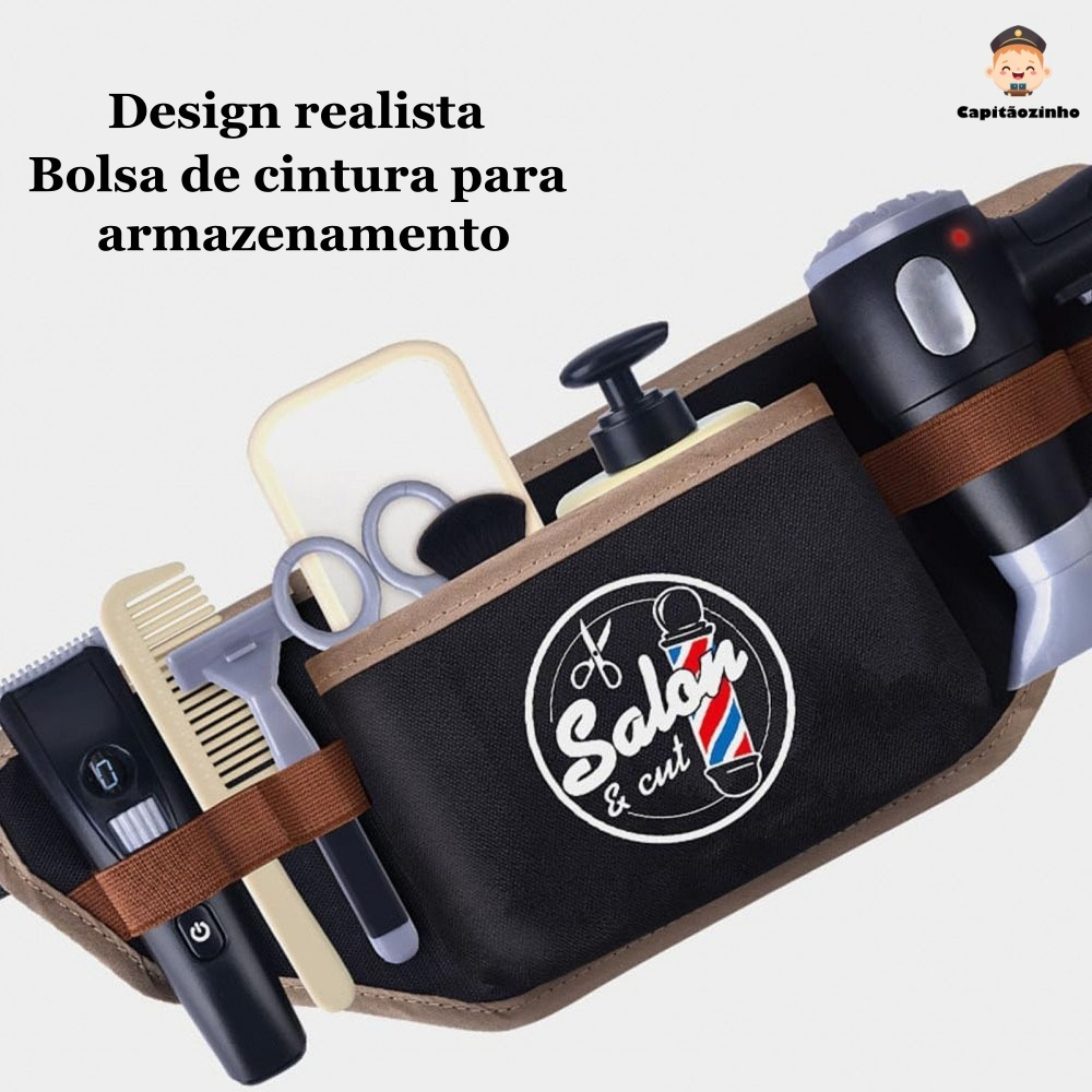 Kit infantil de barbear com acessórios