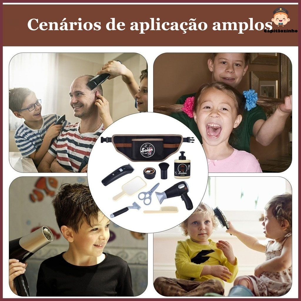 Acessórios de barbear de brinquedo infantil