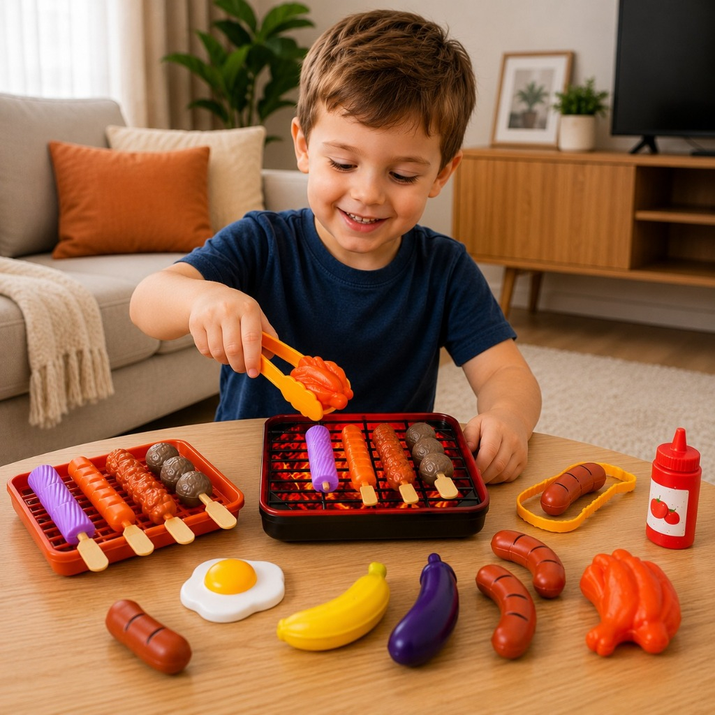 Churrasqueira infantil de brinquedo com espetinho