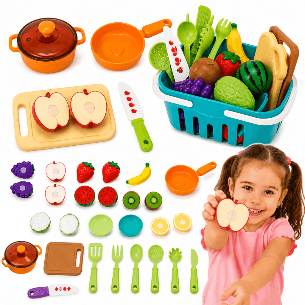 Kit Comidinhas e Frutinhas Nelius com Velcro