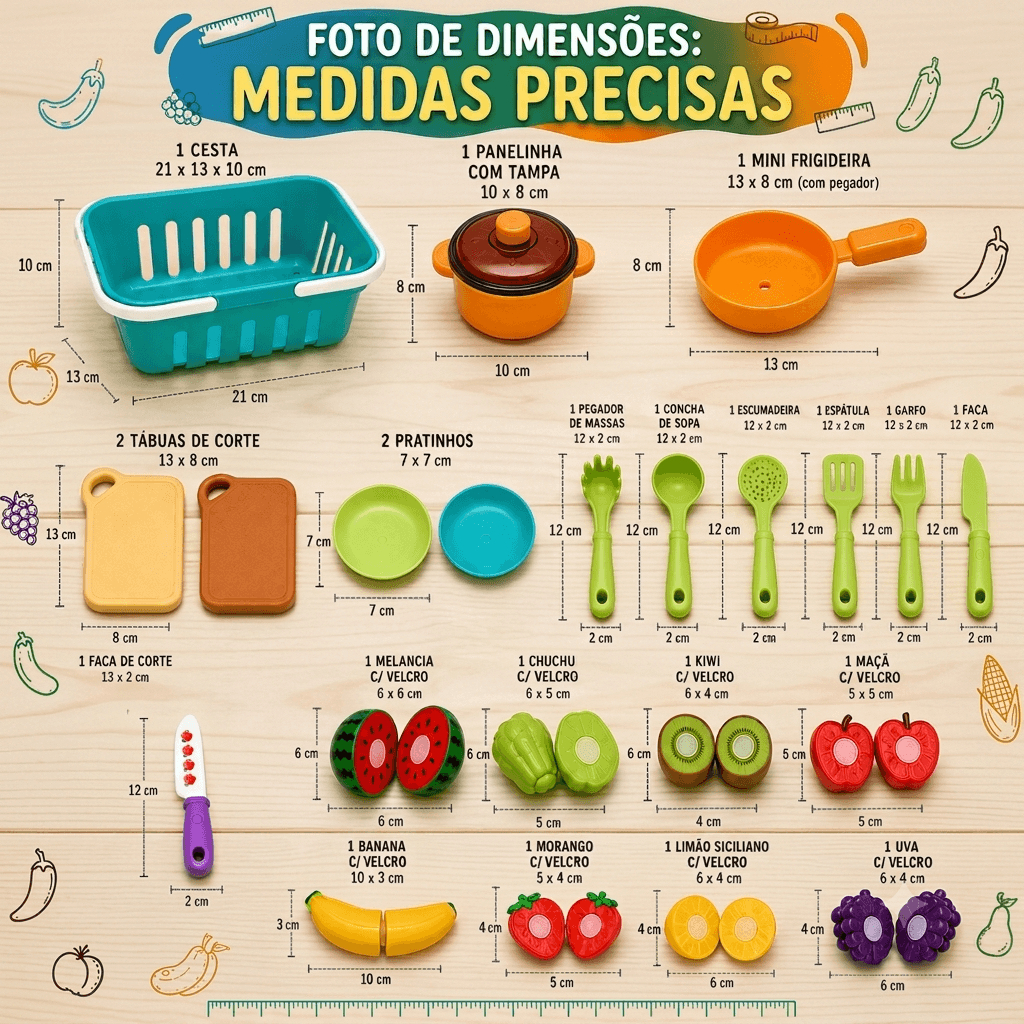 Comidinhas infantis para cortar e juntar
