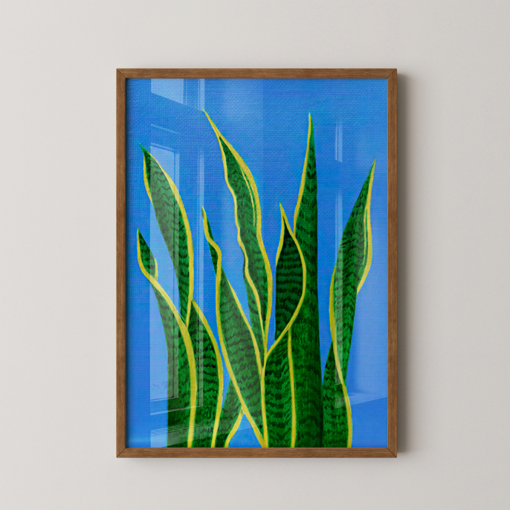 Quadro Espada de São Jorge 30 x 42 cm com moldura marrom