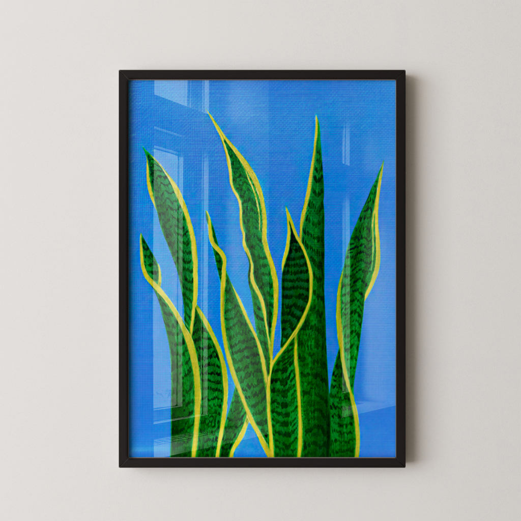 Quadro Espada de São Jorge 30 x 42 cm com moldura preta
