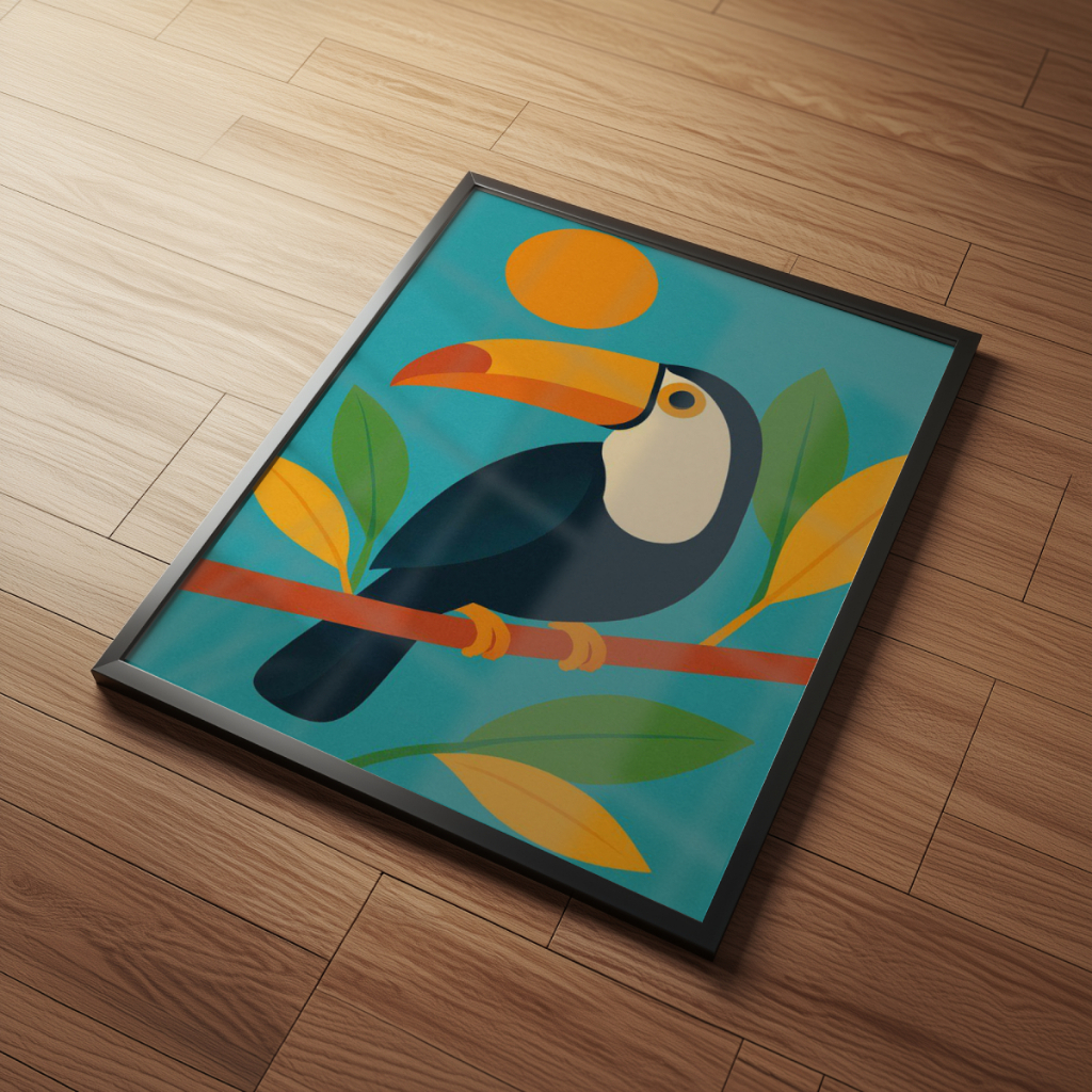 Arte Pop Art de Tucano 30 x 42 cm com moldura
