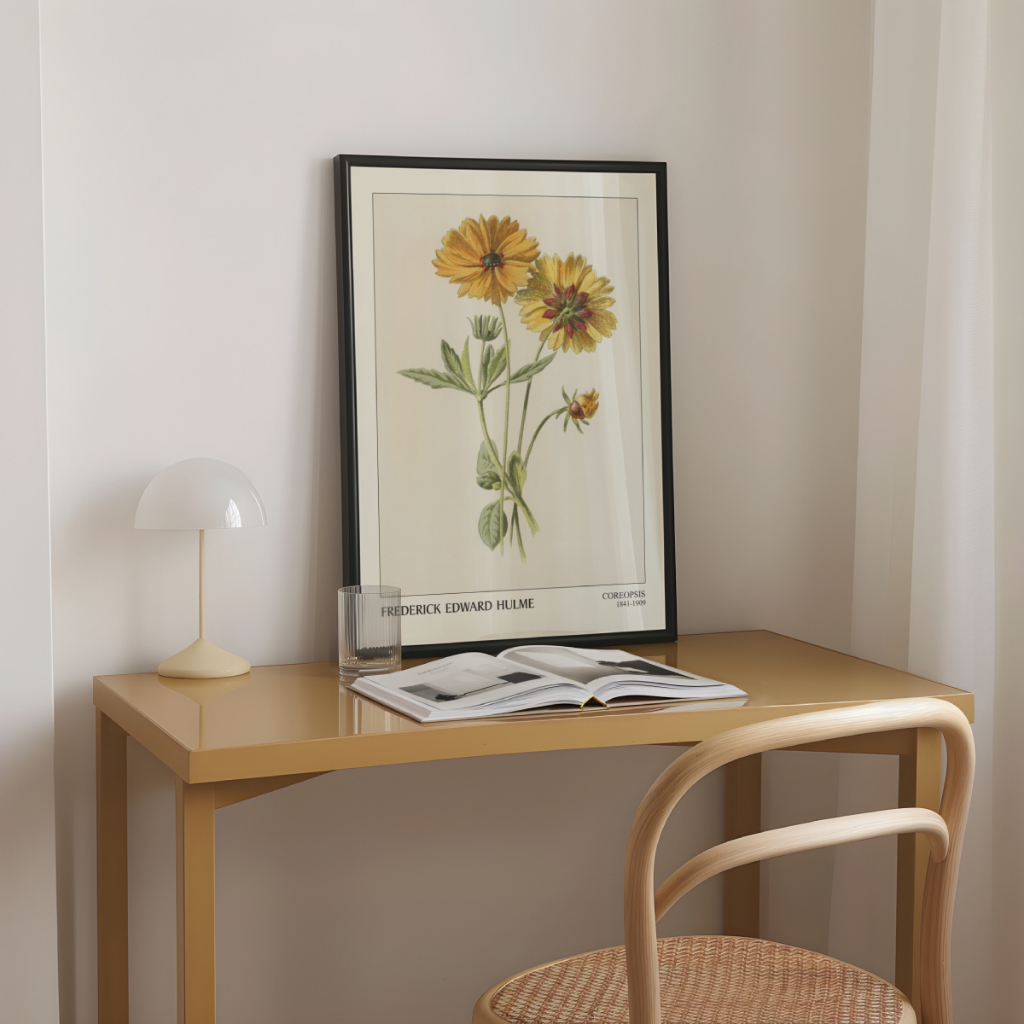 Detalhes do Quadro Frederick Edward Hulme Coreopsis 30 x 42 cm