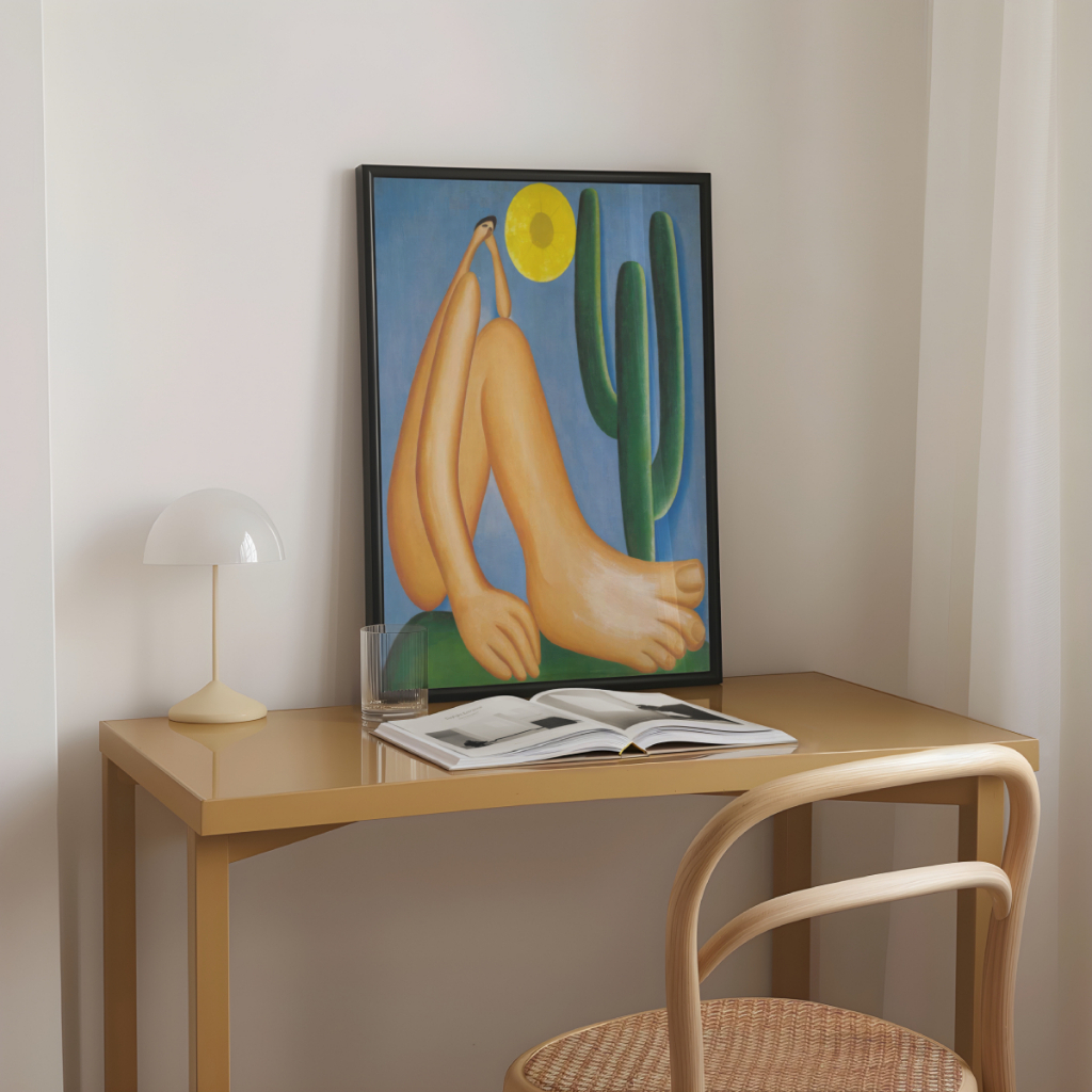 Detalhes do Quadro Abaporu Tarsila do Amaral 30 x 42 cm