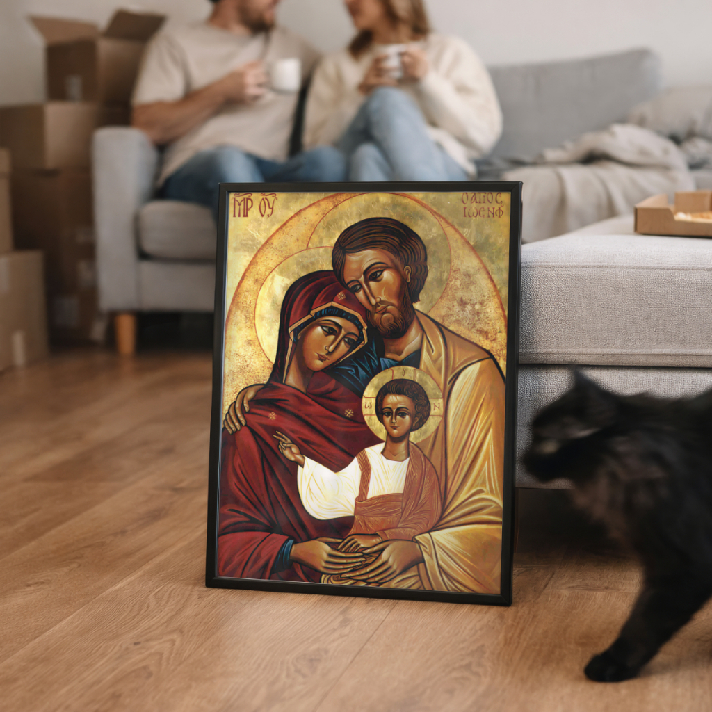 Quadro Decorativo Família Santa 30 x 42 cm