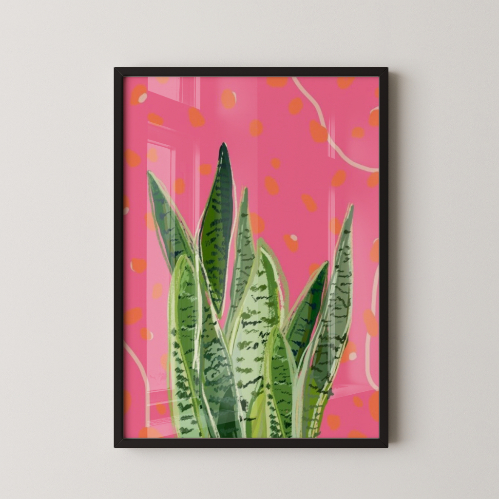 Quadro Decorativo Espada de São Jorge 30 x 42 cm com moldura
