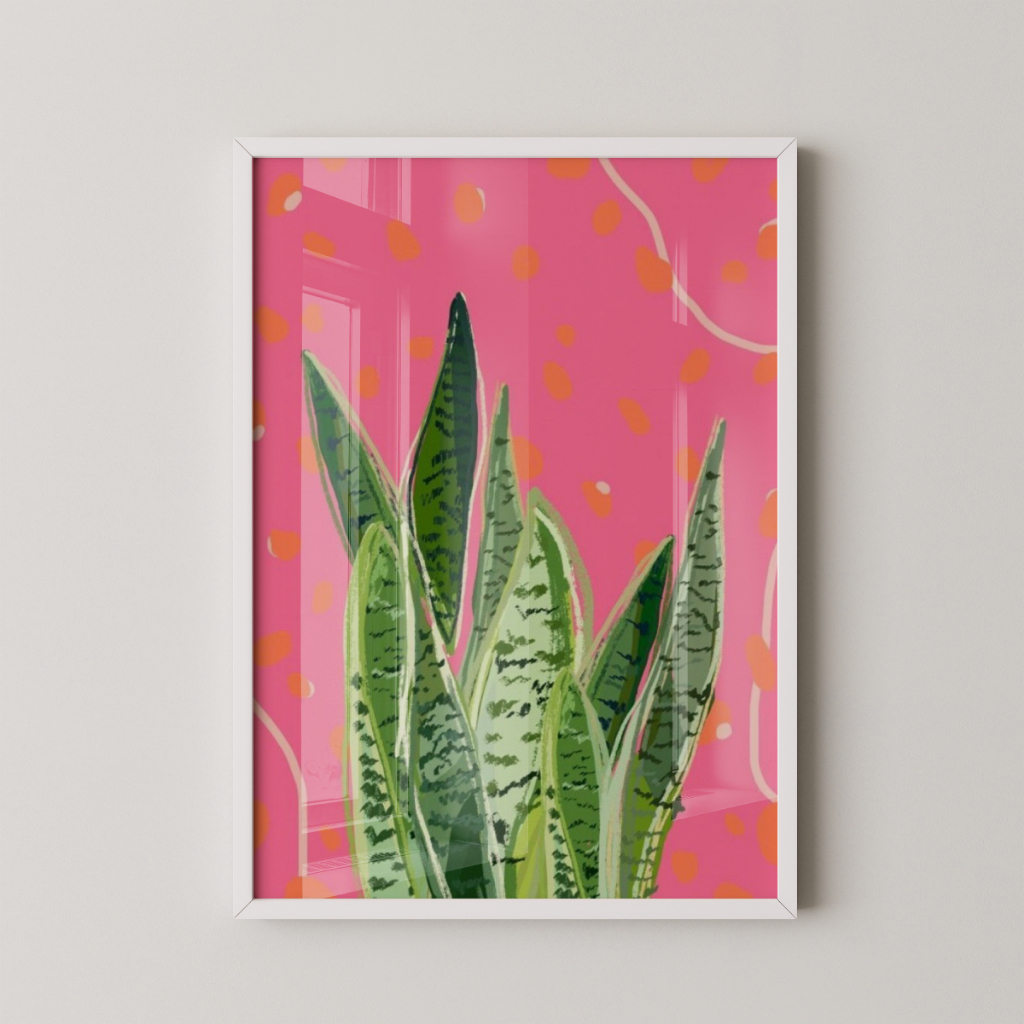 Quadro Espada de São Jorge 30 x 42 cm com moldura branca
