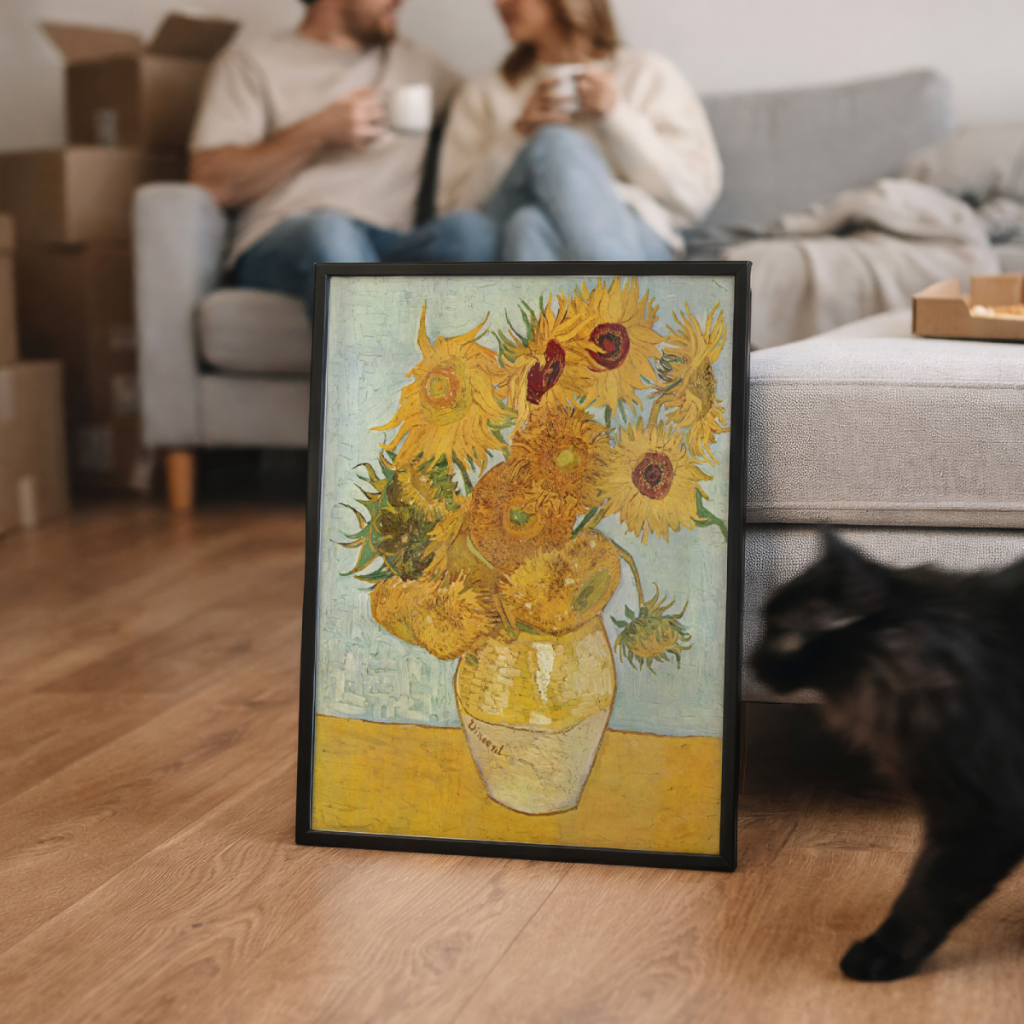 Quadro Decorativo Girassóis Van Gogh 30 x 42 cm