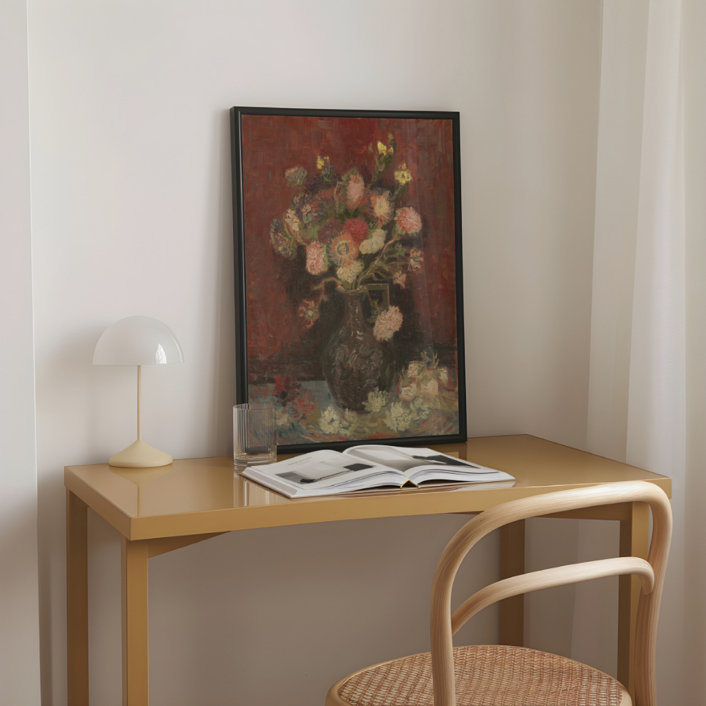 Detalhes do Quadro Van Gogh Vaso com Ásteres Chineses 30 x 42 cm